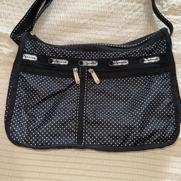 Black & White Expandable Dotted LeSportsac Wet Bag - Picture 3 of 12